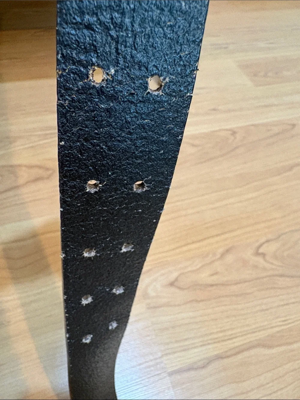 Men's Classic Dark Brown Leather Belt with Antique Brass Buckle